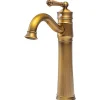 SILLA Mitigeur lavabo retro bec haut en Laiton, économie d'eau, Vintage doré