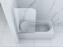 SILLA Pare baignoire MARION 1 battant 70 x 140 cm mobile Blanc