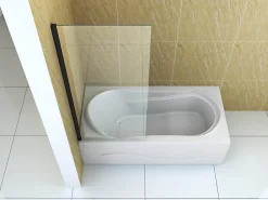 Silla Pare-baignoire ASTON, fixe, 70x150 cm, Noir