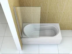 Silla Pare-baignoire ASTON, fixe, 50x150 cm, Chromé