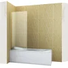 Silla Pare-baignoire ASTON, fixe, 80x150 cm, Doré brossé
