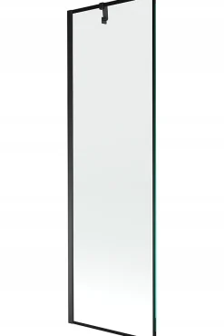 Silla Pare-baignoire fixe, 60x150 cm, Noir