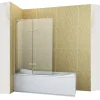 Silla Pare-baignoire GARETT, fixe, 120x150 cm, Doré brossé
