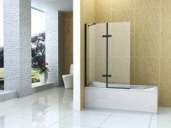 Silla Pare-baignoire GARETT, fixe, 120x150 cm, Noir