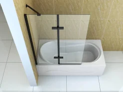 Silla Pare-baignoire GARETT, fixe, 120x150 cm, Noir