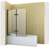 Silla Pare-baignoire GARETT, fixe, 100x150 cm, Noir