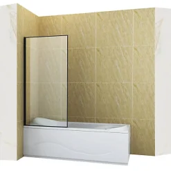 Silla Pare-baignoire MADISON, fixe, 80x140 cm, Noir