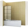 Silla Pare-baignoire MADISON+, fixe, 60x140 cm, Noir