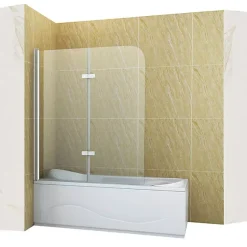 Silla Pare-baignoire MARION, pivotant, 120x140 CM, Chromé