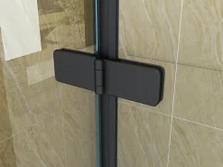 Silla Pare-baignoire MARION, pivotant, 120x140 CM, Noir