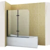 Silla Pare-baignoire MARION, pivotant, 100x140 CM, Noir