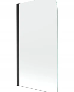 Silla Pare-baignoire pivotant, 70x140 cm, Noir