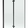 Silla Pare-baignoire pivotant, 120x150 cm, Noir