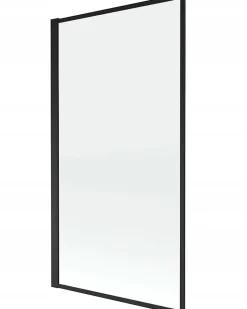 Silla Pare-baignoire pivotant, 70x140 cm, Noir