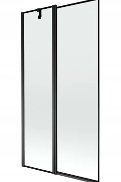 Silla Pare-baignoire pivotant, 100x150 cm, Noir