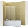 Silla Pare-baignoire SPENCER, rabattable, 120x150 CM, Doré brossé