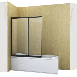 Silla Pare-baignoire SPENCER, rabattable, 85x150 CM, Noir