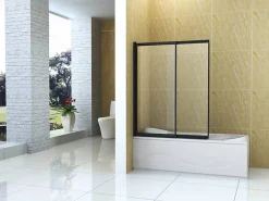 Silla Pare-baignoire SPENCER, rabattable, 85x150 CM, Noir
