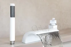 Silla Robinet De Baignoire en Laiton sur plage 3 trous, Blanc