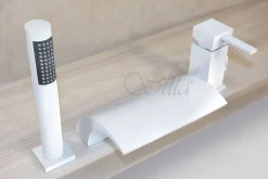 Silla Robinet De Baignoire en Laiton sur plage 3 trous, Blanc