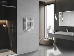 Silla Sèche-serviettes eau chaude 179W 50x40x4,4cm, Blanc