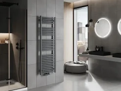 Silla Sèche-serviettes eau chaude 693W 150x50x3cm, Gris
