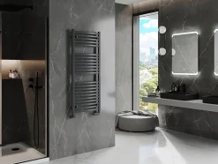Silla Sèche-serviettes eau chaude 567W 120x50x5.4cm, Gris