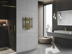 Silla Sèche-serviettes eau chaude 141W 50x40x4,4cm, Doré