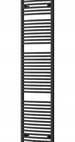Silla Sèche-serviettes eau chaude 820W 180x50x5,2cm, Noir