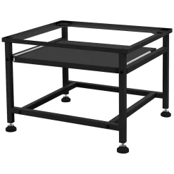 Socle de machine à laver avec étagère extensible base sèche-linge en acier noir
