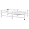 Socle machine à laver double avec étagère base sèche-linge blanc 150 kg/support