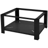 Socle pour machine à laver en acier noir accessoire avec étagère 63x54x32 cm