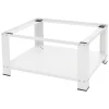 Socle pour machine à laver en acier blanc accessoire avec étagère 63x54x32 cm