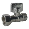 Somatherm For You - Robinet de WC 1/4 de tour droit nickelé M12/17 - Ecrou Prisonnier 12/17