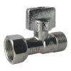Somatherm For You - Robinet de WC 1/4 de tour droit nickelé brut M12/17 - Ecrou Prisonnier 12/17