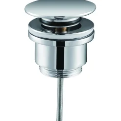 Soupape de vidange clickclack en laiton chrome pour lavabo et bidet acier
