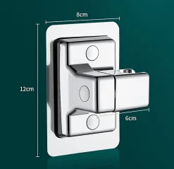 Support de douche étanche à angle réglable, sans perçage (argent)