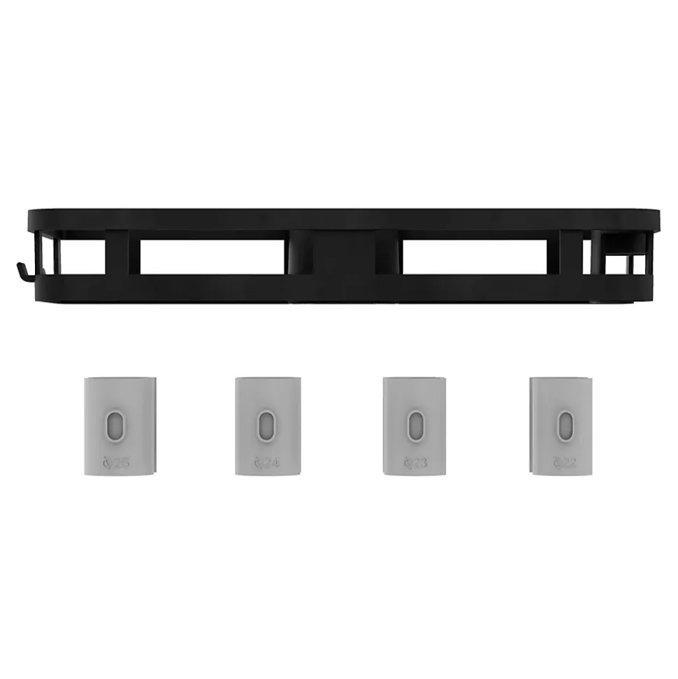 Support douchette/étagère pour barre de douche, noir, GoodHome