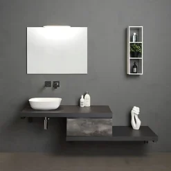 Support D'étagère De 49 Cm En Métal Gris Foncé