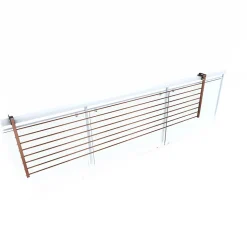 Support linge pliable 2 positions corten 202x63x8 cm Foxydry Duo