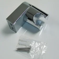 Support mural douchette, orientable en continu, - chrome
