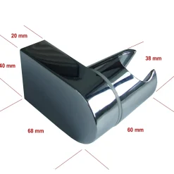 Support mural douchette, orientable en continu, - chrome