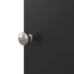 Support papier toilette - porte-papier toilette - armoire pour papier toilette - 3 niveaux + sortie papier MDF noir