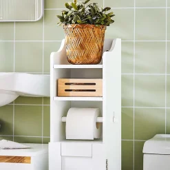 Support Papier Toilette Armoir Toilettes FRG177-W, SoBuy