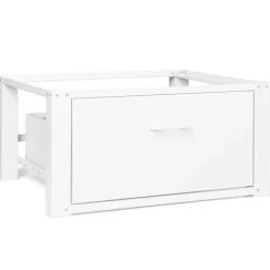 Support pour machine à laver 63 x 54 cm socle réhausseur en métal avec tiroir