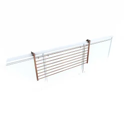 Support rambarde corten rabattable 82x63x8 cm Foxydry Duo