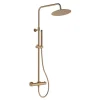 Swiss Aqua Technologies Aurum colonne de douche avec mitigeur thermostatique + douchette 2 jets + douche de tête, or rose brossé