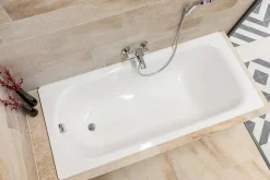 Swiss Aqua Technologies By Kaldewei Vivien 170 x 70 cm Baignoire droite en acier émaillé, sans pieds, blanc (SATVIVI170)
