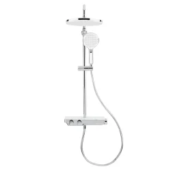 Swiss Aqua Technologies Colonne de douche avec mitigeur thermostatique et tête de douche XXL 255mm, Chrome (SATSSTPBCH)