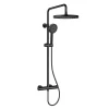 Swiss Aqua Technologies Colonne de douche XXL 250 avec mitigeur thermostatique, Douchette 3 jets, noir mat (SATSSTKEC)